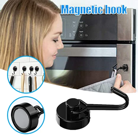 

Magnetic Hooks Heavy Duty Swivel Swing Hanger Neodymium Towel Storage Holder for Refrigerator Magnetic Surfaces 0.78inch BOM666