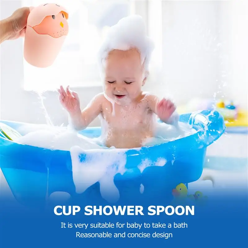 

Cartoon Design Baby Shampoo Cup Multifunctional Bathing Scoop Water Spoon