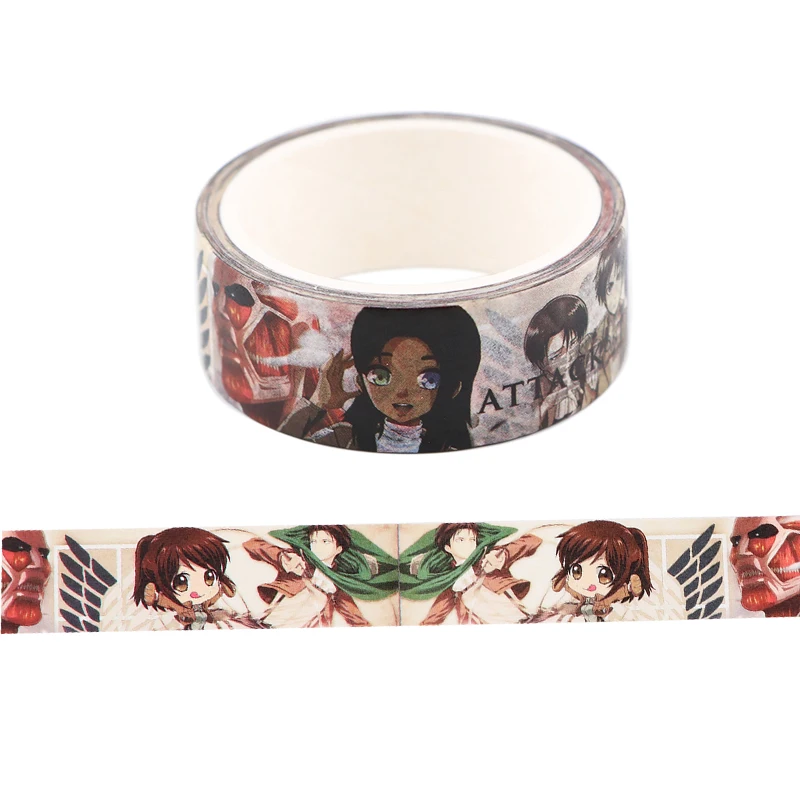 

BH1581 Blinghero Funny Anime 15mmX5m Cartoon Tape Stickers DIY Adhesive Tapes Funny Stationery Tapes Decal Masking Tape