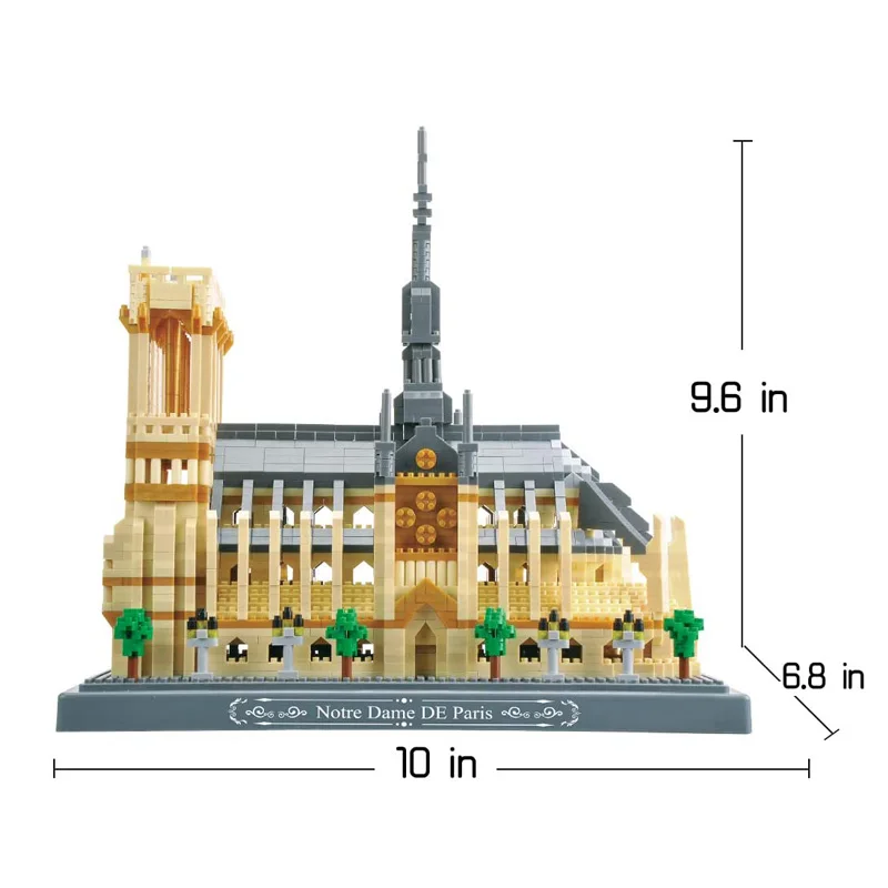 

Notre Dame de Paris Church French Cathedral Building Set, World Famous Architectural Building Blocks Toys Gift for Kid and Adult