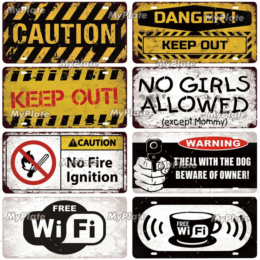 [MyPlate] предупредительный металлический знак винтажная Лицензионная табличка