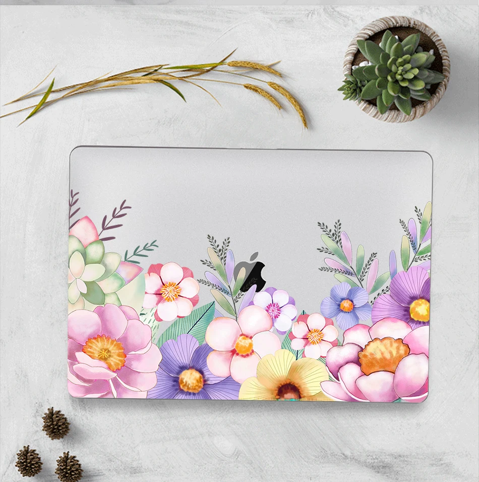 MTT чехол для ноутбука с цветочным узором и кристаллами для Macbook Air 11 13 Pro retina 13 15 дюймов с сенсорной панелью, Жесткий Чехол для ноутбука
