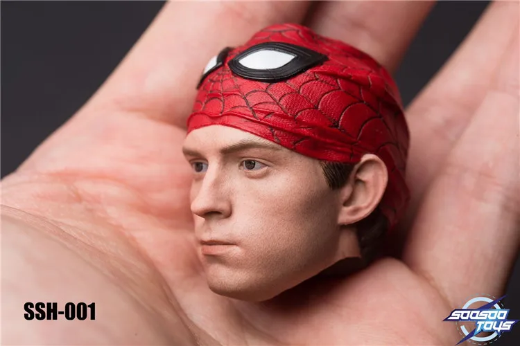 

1/6 Scale Male Figure Peter Spider Head Sculpture For 12 Inch Action Figure Body