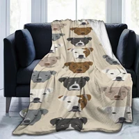 dogs print throw blanket for couch sofa soft warm flannel lightweight airair conditione blanket bedspread 59x86 inch pet dog