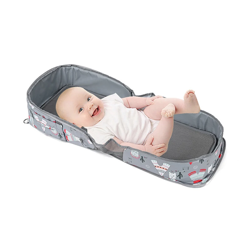 

Детская дорожная кровать, портативные кроватки, подгузники для сна, сумка для подгузников, рюкзак для мам, новорожденных, влажная подставка ...