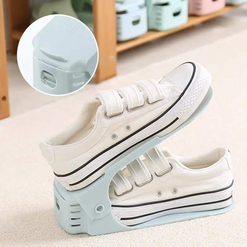 

Durable Adjustable Shoe Organizer Footwear Support Slot Space Saving Cabinet Closet Stand Shoes Storage Rack Shoebox zh1 K#