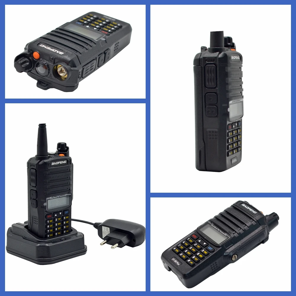 Baofeng Высокая мощность Двухдиапазонная UV-9R плюс VHF136-174 UHF400-520MHZ радиостанция водонепроницаемый Baofeng рация трансивер