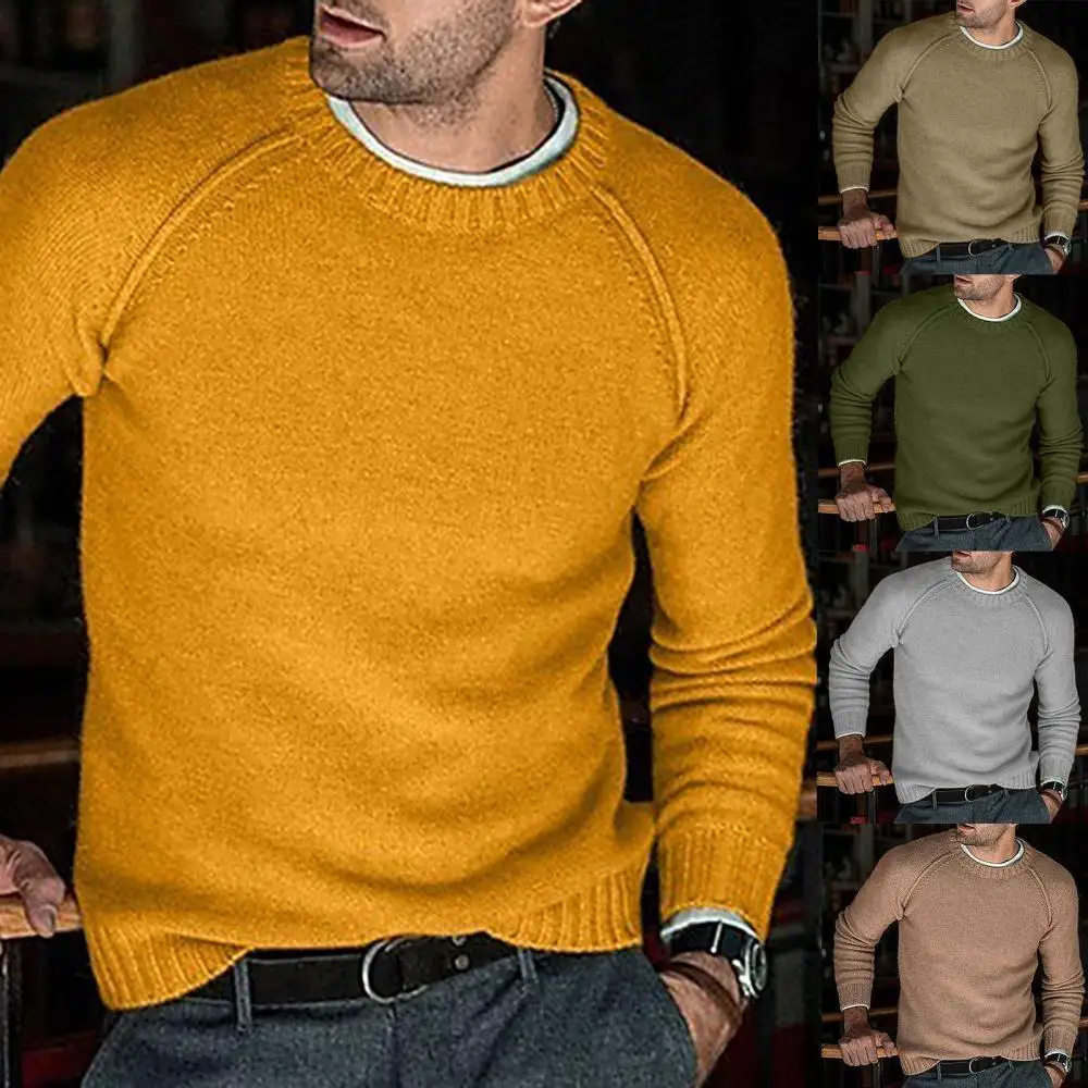 

Sweater Men Autumn Winter Men's Clothes 2021 New Casual Pullover Man Long Sleeve O-Neck Solid Knitted Men Sweaters Streetwear