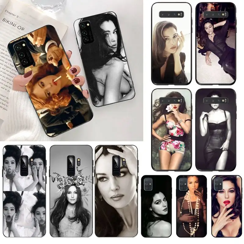 

Sexy smoking girl Monica Bellucci Soft Silicone Phone Cover for Samsung S20 plus Ultra S6 S7 edge S8 S9 plus S10 5G lite 2020