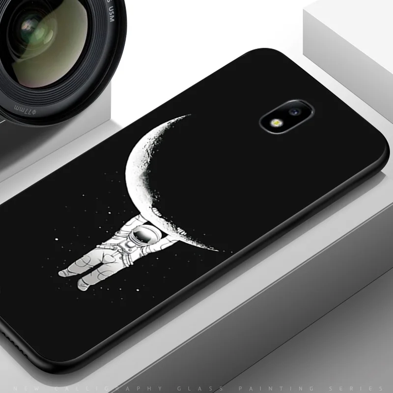 TPUBLK504 Чехлы для телефонов для Samsung Galaxy J3 J330 черный чехол из ТПУ с рисунком Вселенная для Samsung J5 J530 J7 J730 бамперы - Цвет: TPUBLK504