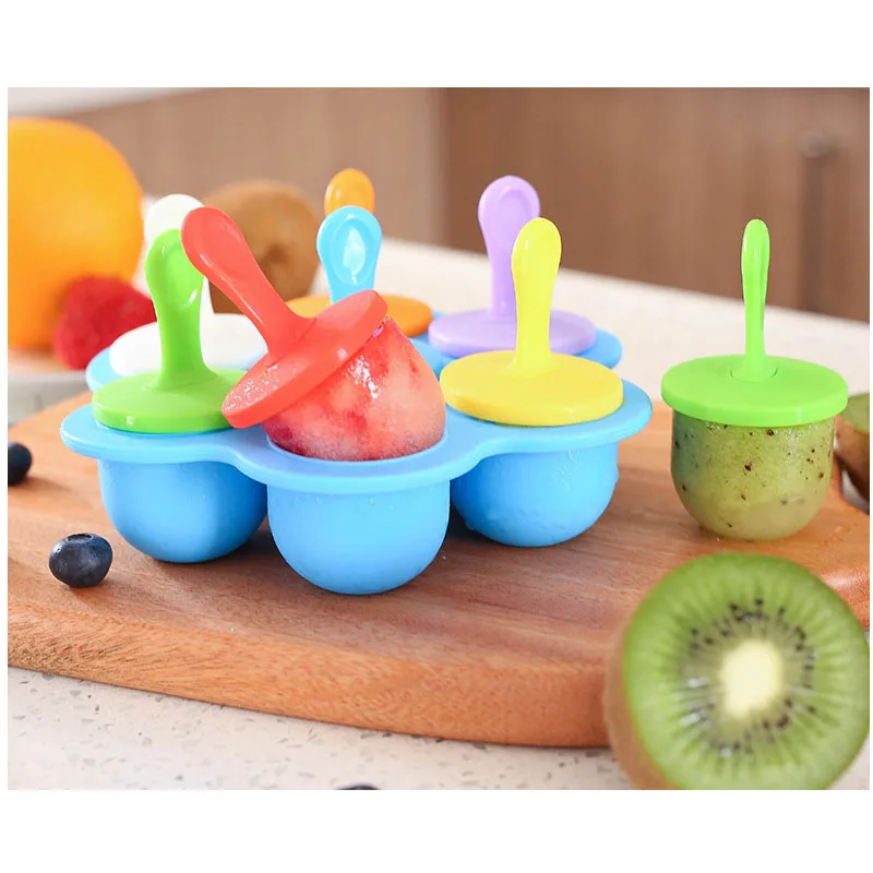 

Silicone Mini Ice Pops Mold Ice Cream Ball Lolly Maker Popsicle Molds Baby DIY Food Fruit Shake Ice Cream Frozen Mold