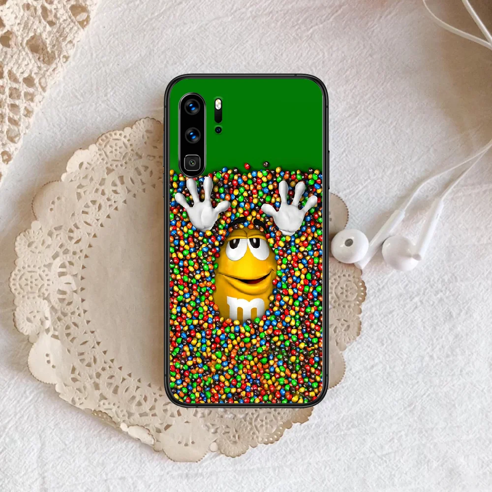 

MM's Chocolate Phone Case For Huawei P Mate 10 20 30 40 Pro Lite Smart 2019 2021 black Coque Luxury Waterproof Fashion Back