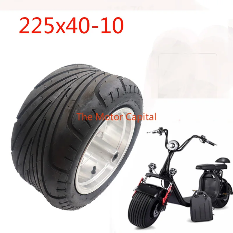 225x40-10 широкая шина 225/40-10 бескамерная с Ступицей Колеса для Citycoco Запчасти