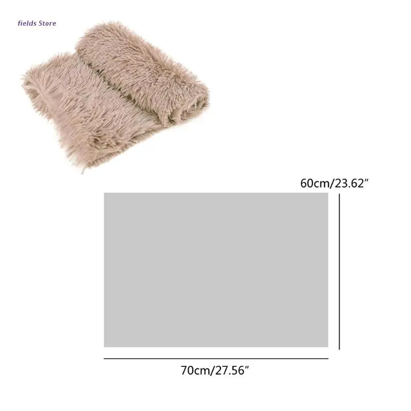 

60*70cm Baby Soft Faux Fur Fabric Photography Props Newborn Photographic Backdrops Newborn Blanket Basket Stuffer