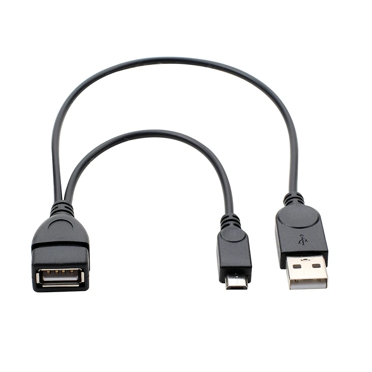 Горячая Распродажа Новый Micro USB Мужской к Женский хост кабель OTG и питания Y
