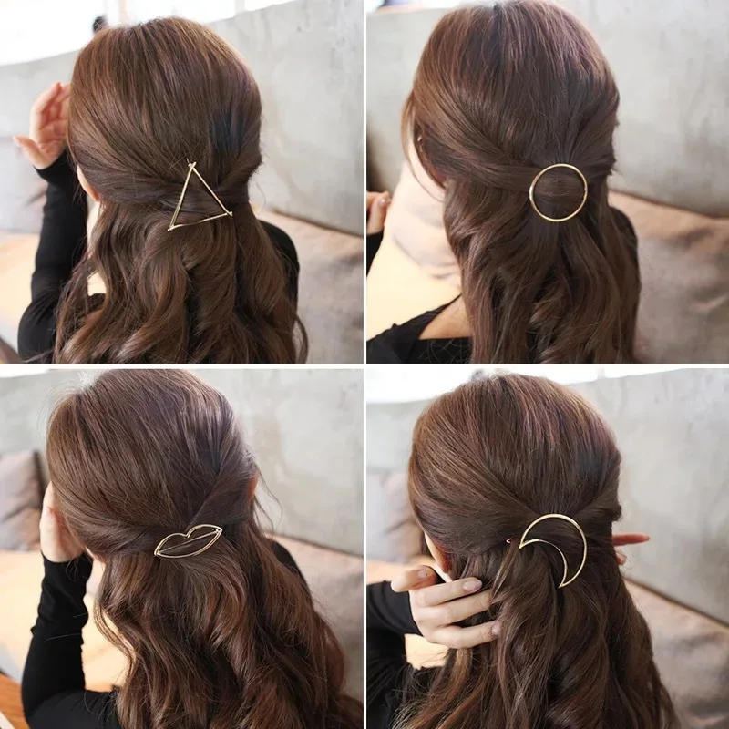 

1pcs Fashion Metal Geometry Hairpin Party Favors For Women Girls Gifts Wedding Birthday Party Gifts INS Hair Accessories Korea
