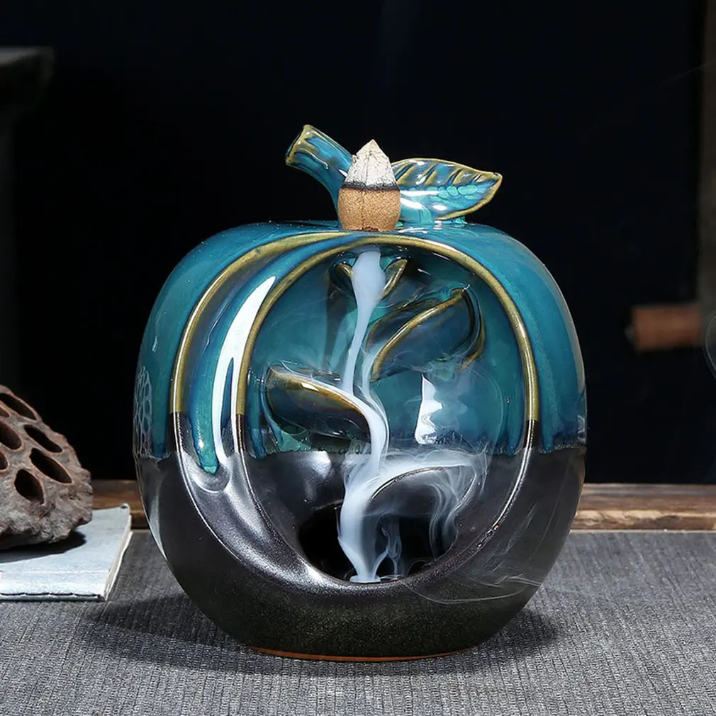 Держатель конуса для благовоний яблока/горелка с водопадом керамический