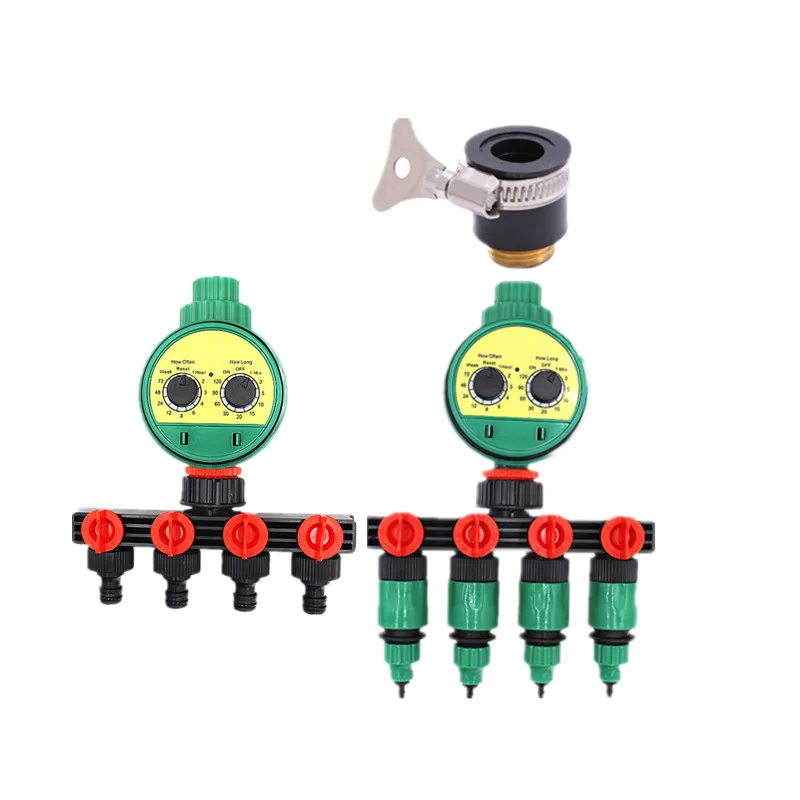 4 ходовой разветвитель для шланга с поворотной кнопкой работает от аккумулятора