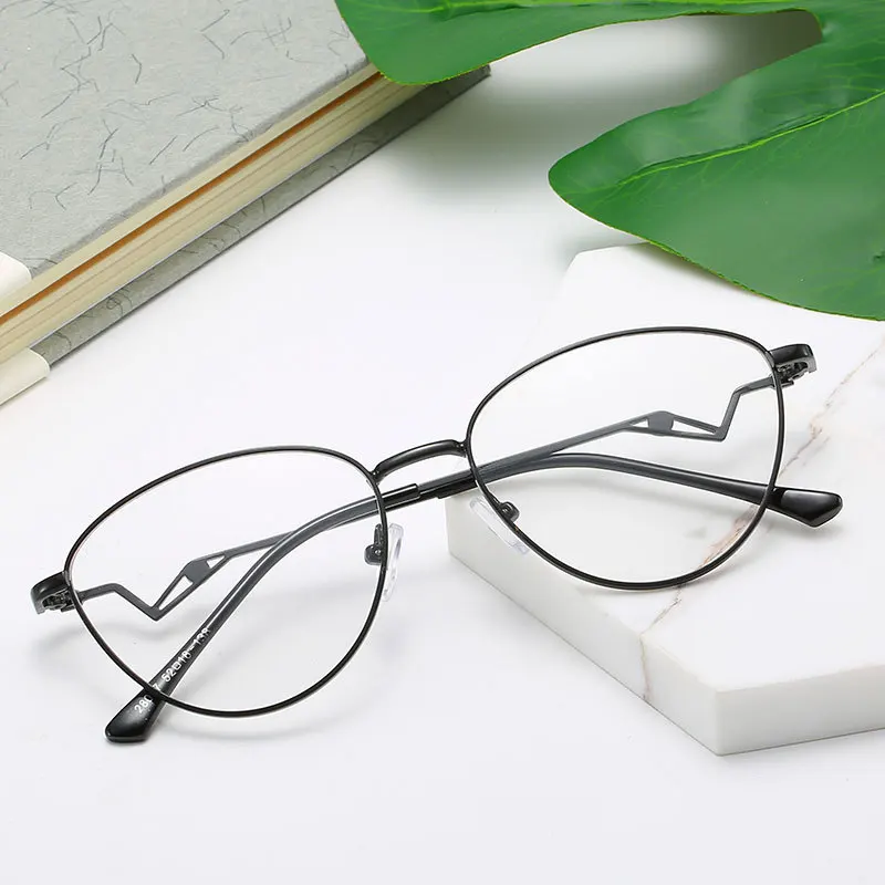 

Оправа унисекс для очков кошачий глаз, металлическая оправа, Классические прозрачные линзы