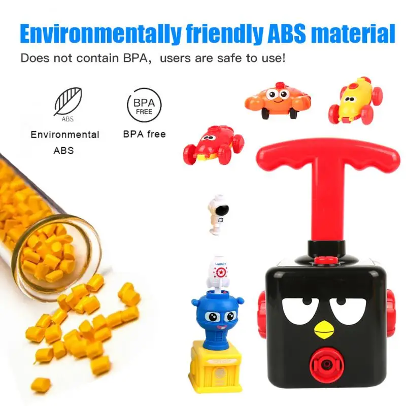 

2021 Puzzle Fun Educational Science Experiment Montessori Inertial Power Balloon Car Power Balloon Cars Toy for Kid Christmas