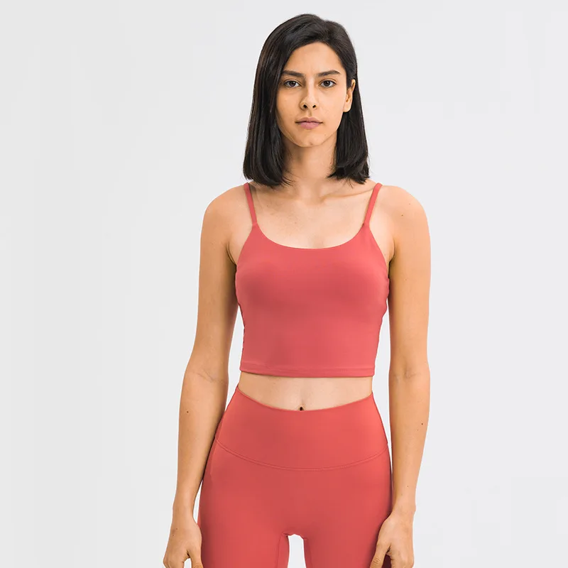 

Women Workout Crop Tank Tops with Built In Bra Light to Medium Support Sports Bra Breathable Fitness Tops