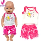 43 см для ухода за ребенком для мам-новорожденная кукла рубашка с короткими для 18 дюймов девочка кукла одежда брюки для девочек
