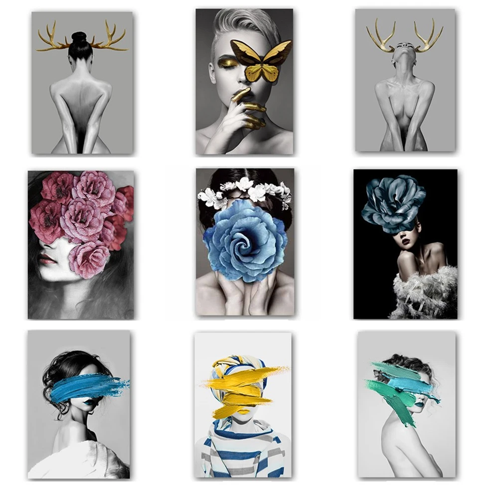 Современная Скандинавская черно белая Картина на холсте Художественная печать