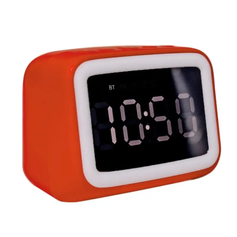 Зеркальные часы с ночным освесветильник карта FM Bluetooth Колонка подарок