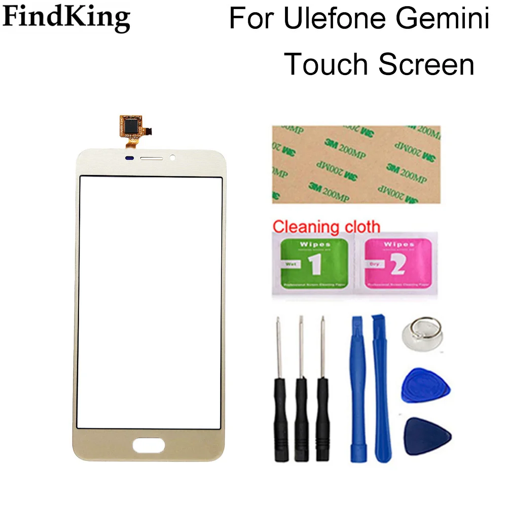 

Touch Screen Glass For Ulefone Gemini Touch Screen Glass Digitizer Panel Lens Sensor Mobile Phone Tools Adhesive