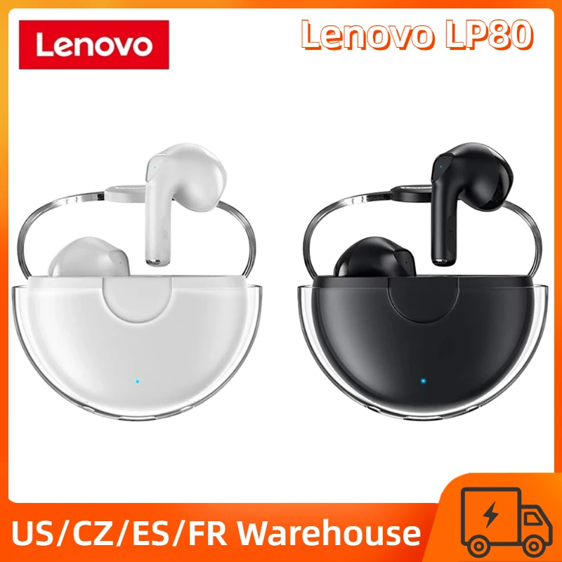 

Оригинальные беспроводные наушники Lenovo LP80 BT 5,0, спортивные водонепроницаемые наушники с низкой задержкой, игровые музыкальные наушники с с...