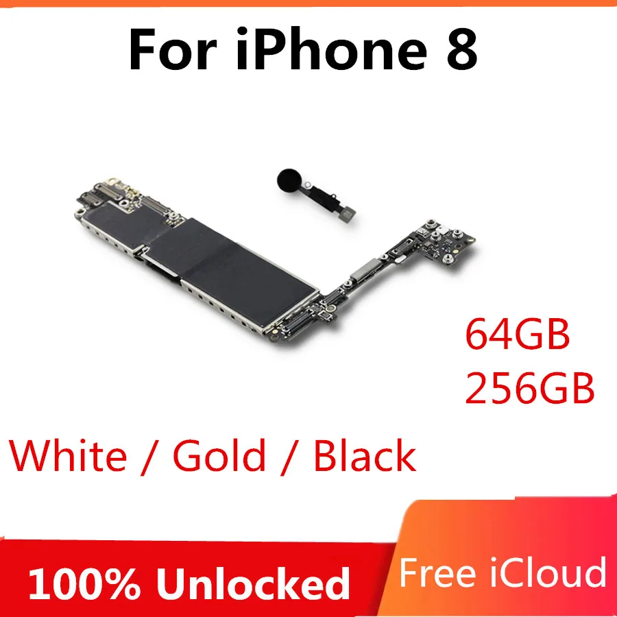 64 Гб 256 ГБ материнская плата для iPhone 8 с/без сенсорного ID с чипами логическая