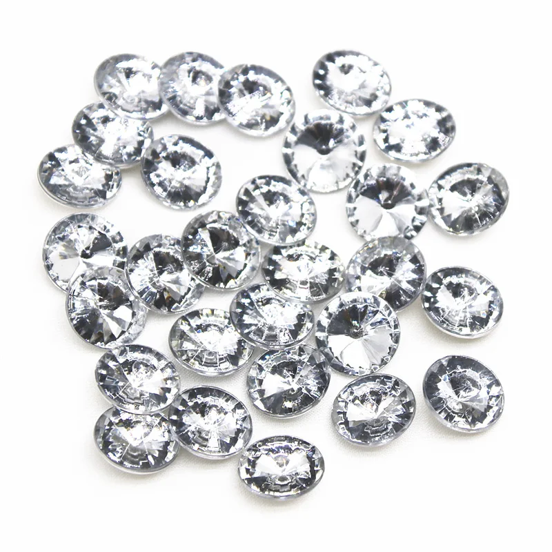 Clear Acrylic Rhinestones Stone Round Facets Point Decoration DIY Accessories craft 8/10/12/14/16/18mm no hole | Дом и сад