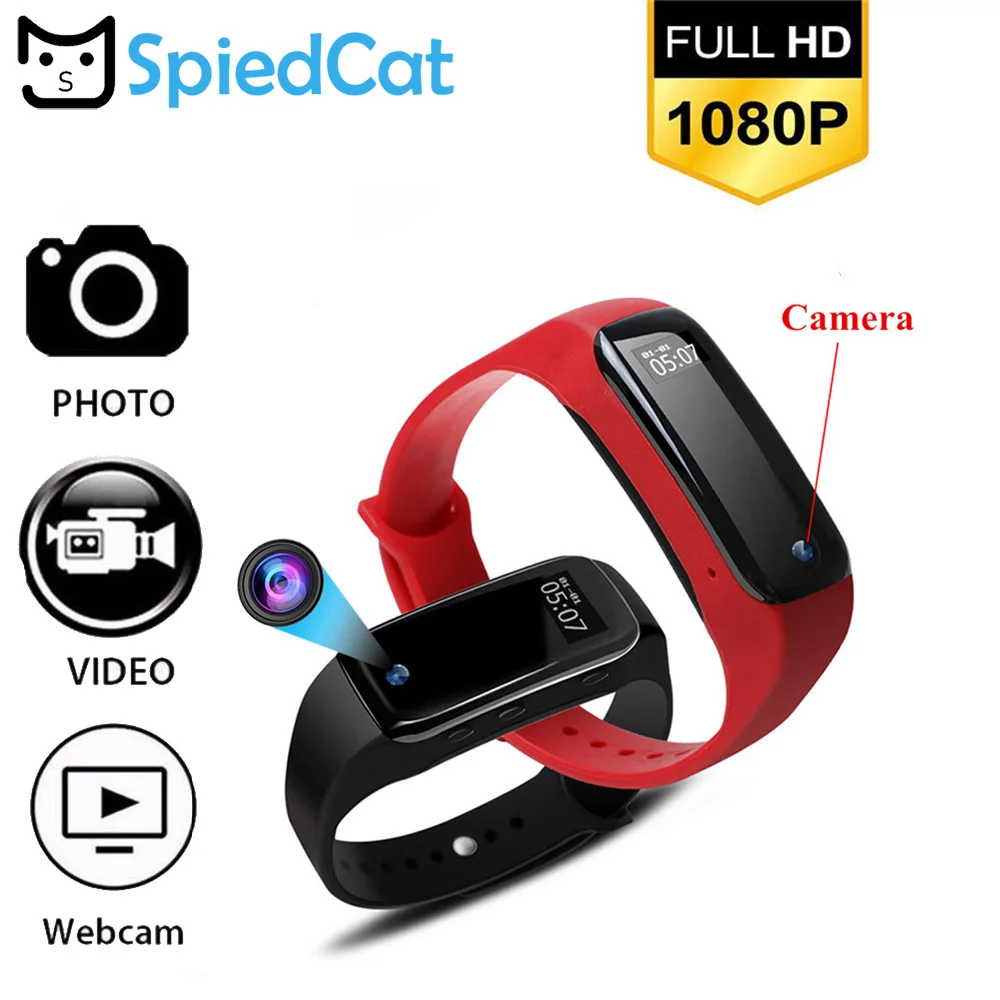 Мини HD 1080P Bluetooth Спорт на открытом воздухе Фитнес Смарт Браслет камера видео