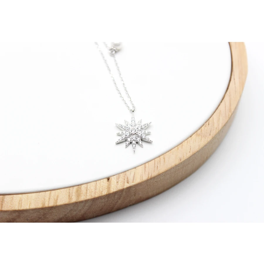 Новое высококачественное классическое Ожерелье Стразы из серебра 925 пробы