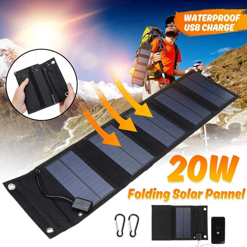 Складная Водонепроницаемая солнечная панель с портом s 20 Вт | Обустройство дома