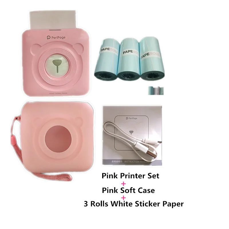 Беспроводной Карманный Bluetooth принтер Inkfree термоклейкая этикетка бумага для