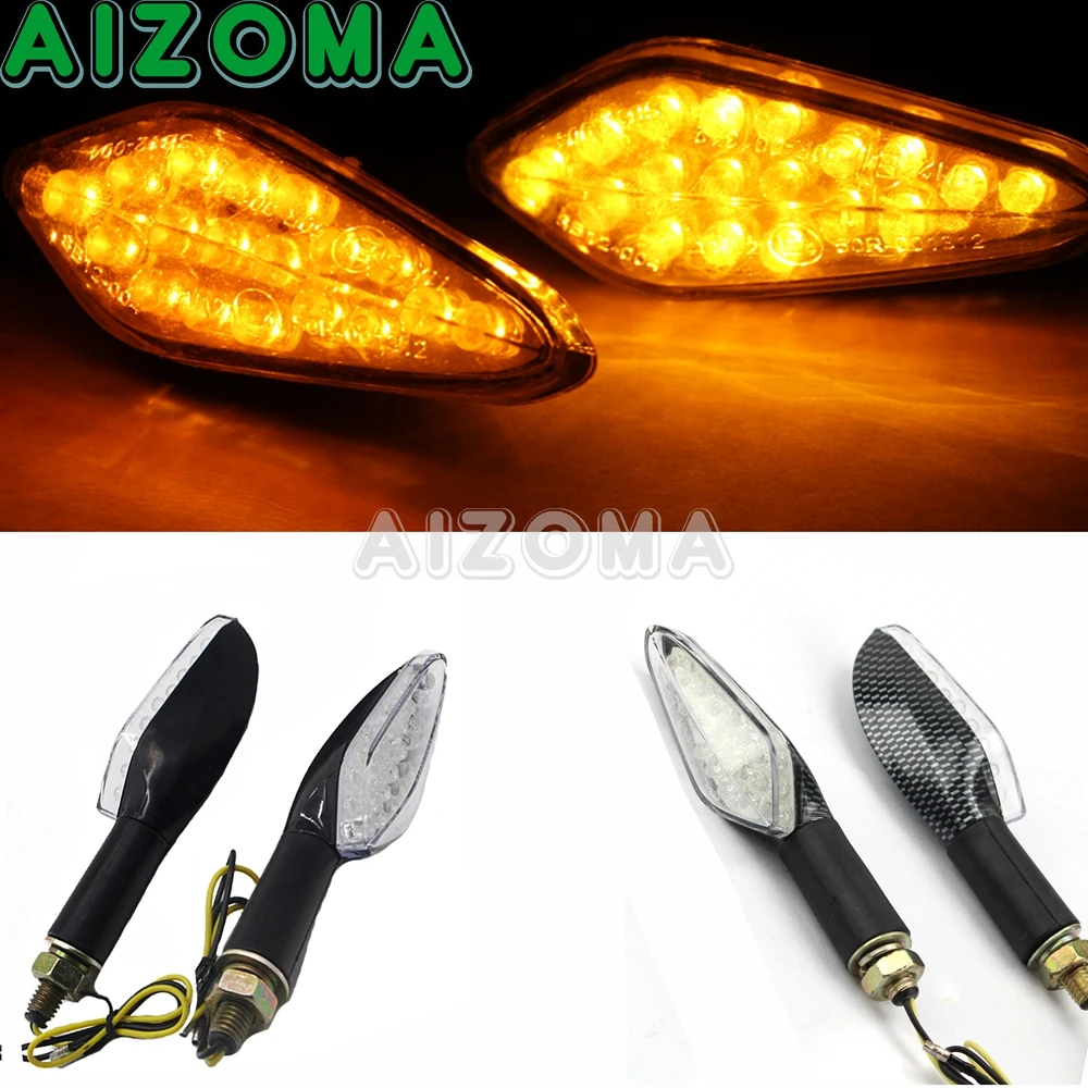

Universal Turn Signals Motorcycle LED Lights Rear Blinker Indicator Tail Light For Kawasaki Cafe Racer Honda BMW Yamaha