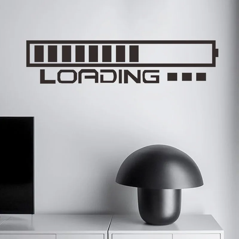 

Game Room Home Decor Computer Video Game Zone Loading Decal Wall Quote Mural Gamer Sign Vinyl Wall Sticker Playroom Decor