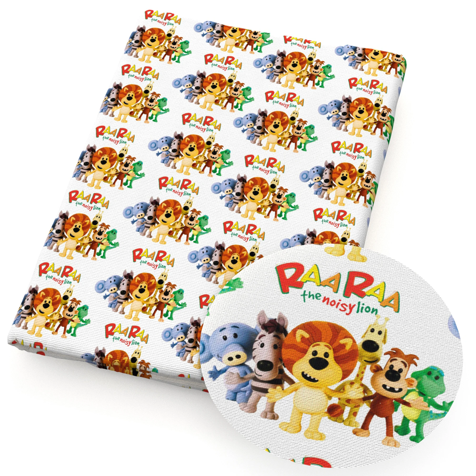 Новый дизайн Лоскутная ткань из полиэстера и хлопка с принтом льва тканевая для