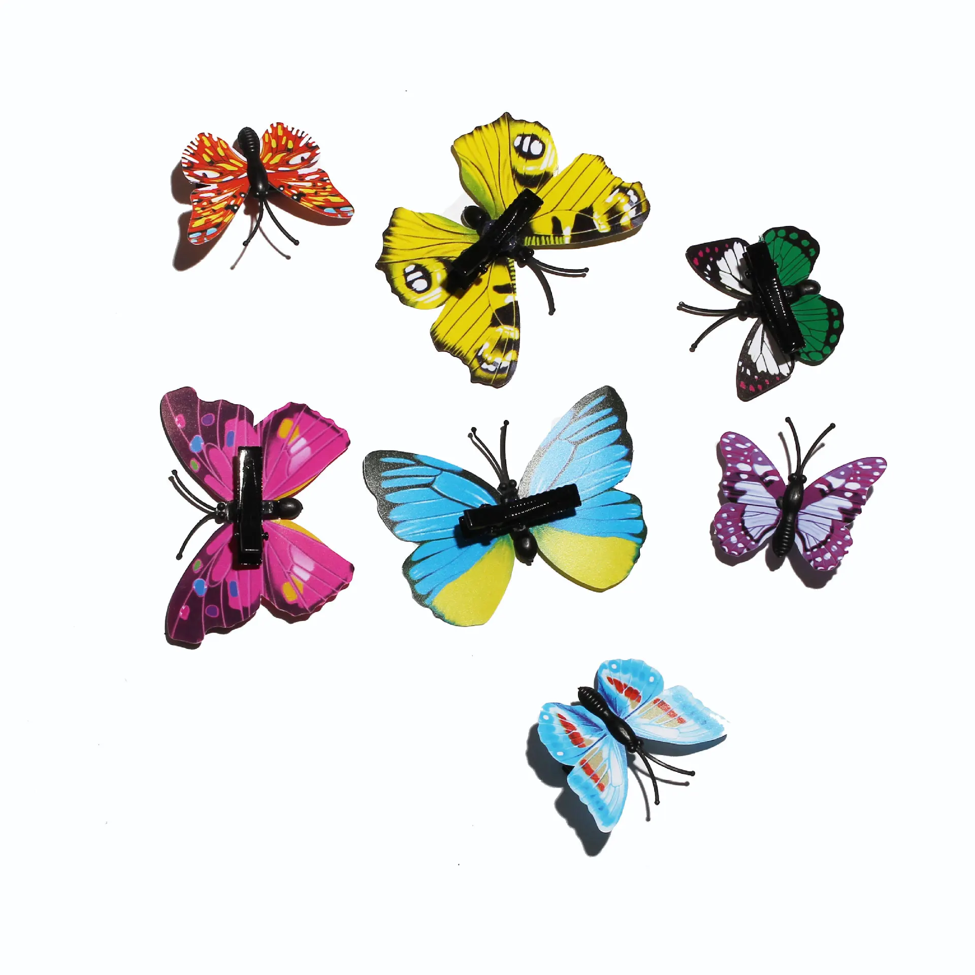 Модные заколки для волос в виде бабочек карамельных цветов женщин маленьких