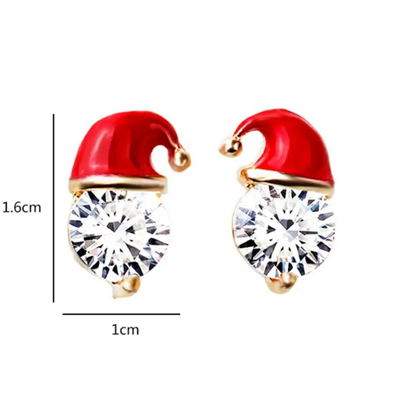 Рождественские серьги в виде шапки снеговика шарика женские модные ювелирные