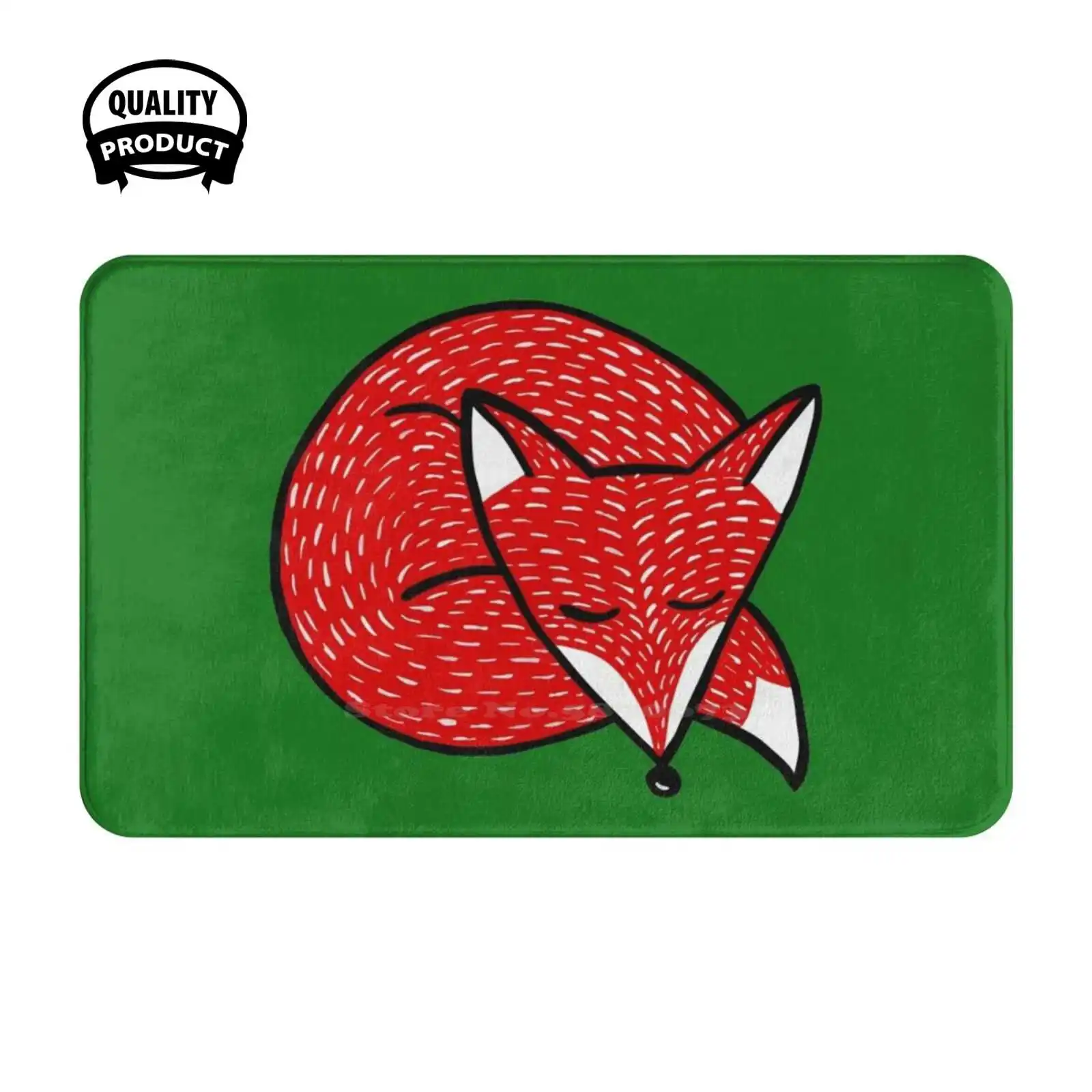 Спящая лиса мягкий домашний коврик дверной фотообои животные из леса Evelyn на