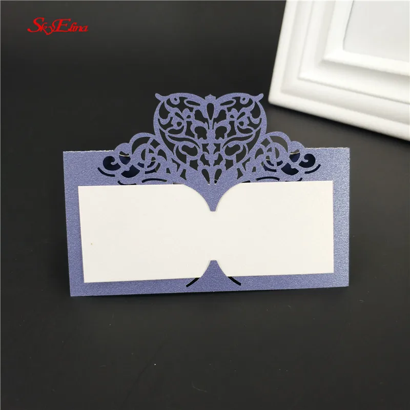 Royal blue 50 шт., вечерние Рассадочные карточки для гостей, свадебные открытки, товары для дня рождения, украшение для сидения за столом 5zSH871-50 - Цвет: Royal blue