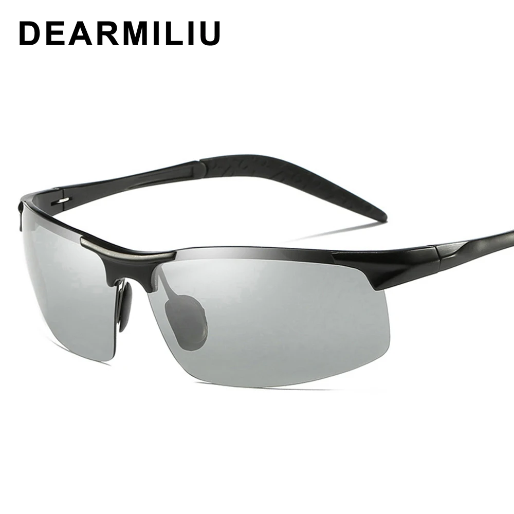 DEARMILIU поляризационные фотохромные солнцезащитные очки для мужчин с алюминиевым
