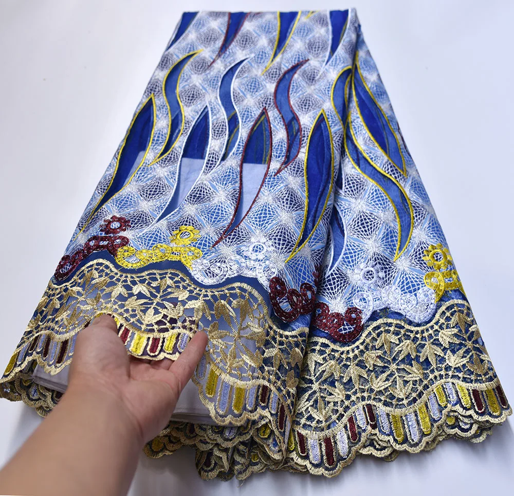 Высококачественная африканская кружевная сетчатая ткань 2019 французская тюль с
