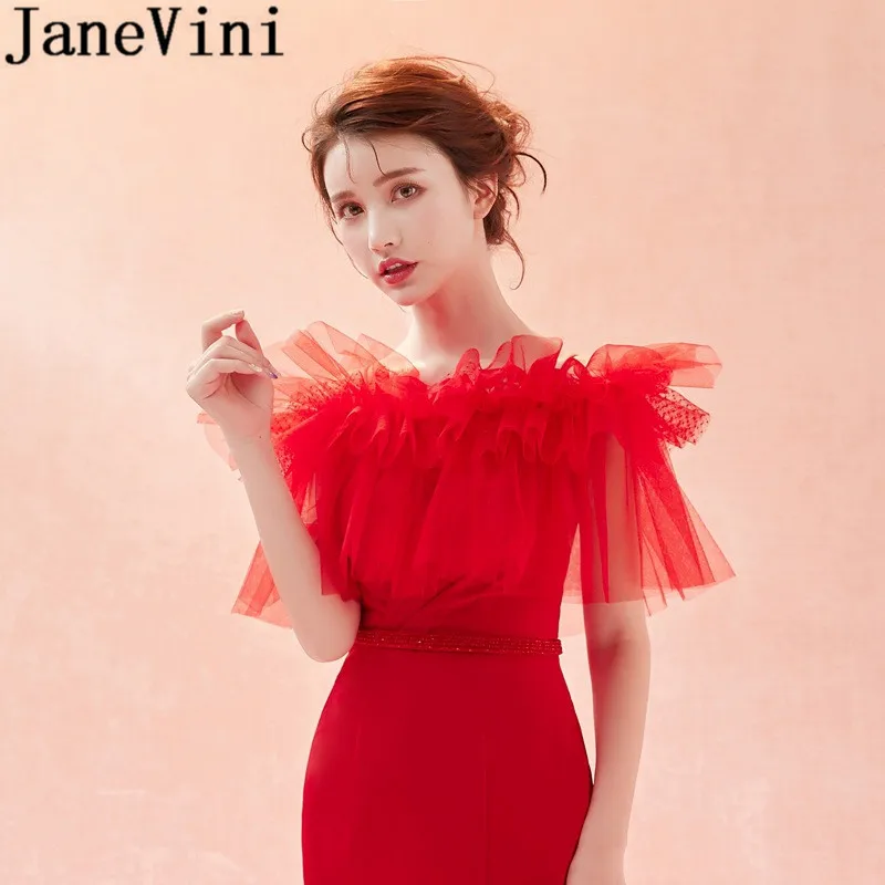 Черная сетчатая Тюлевая женская накидка jaevini 2019 сексуальные красные свадебные