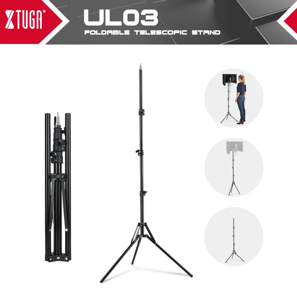 Складной Телескопический штатив XTUGA металлическая Регулируемая напольная