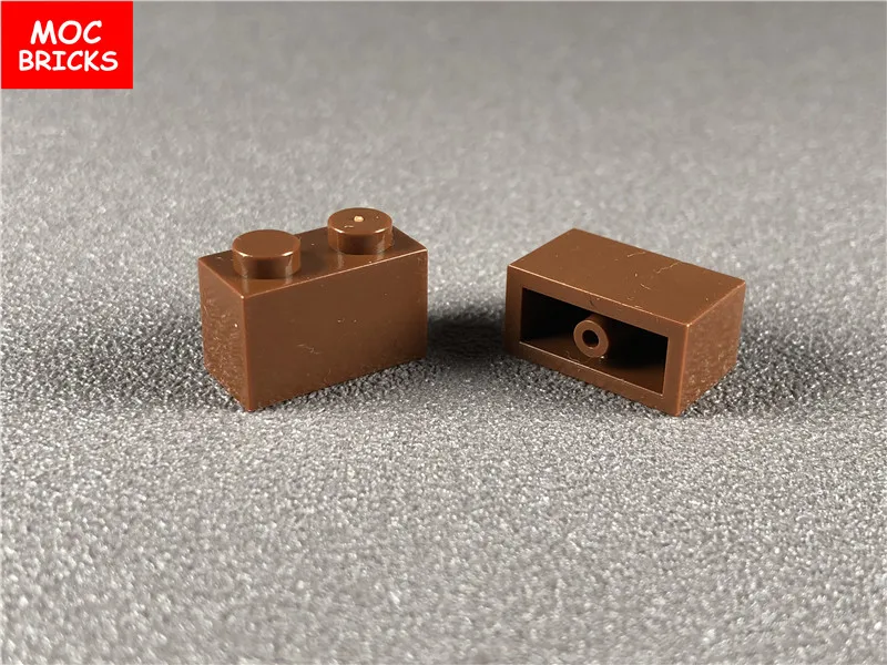 100 шт./лот MOC Кирпичи DIY красочный кирпич 1x2 с нижней трубкой подходит для 3004