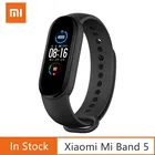 Смарт-браслет Xiaomi Mi Band 5 с большим AMOLED экраном 1:1, пульсометром, фитнес-трекером, Bluetooth 5,0, спортивный водонепроницаемый браслет 5