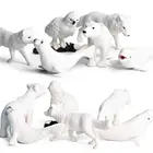 6 шт.компл. моделирование Пингвины полярный медведь Сова Дельфин Волчья модель фигурка игрушки детские развивающие игрушки для детей, подарки для детей